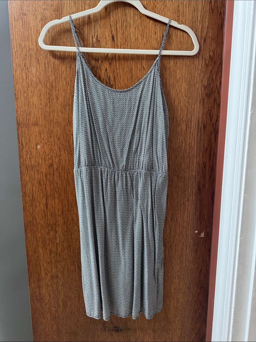 Old Navy Black and White Spaghetti Strap Midi Dress